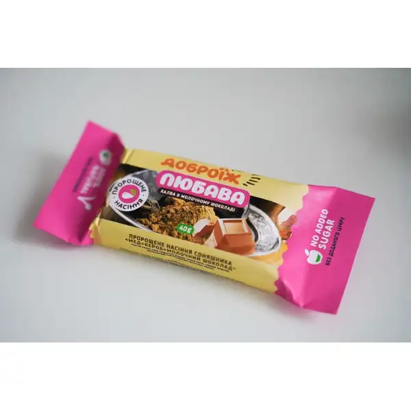 Халва в молочному шоколаді Любава 40 г ТМ Доброїж