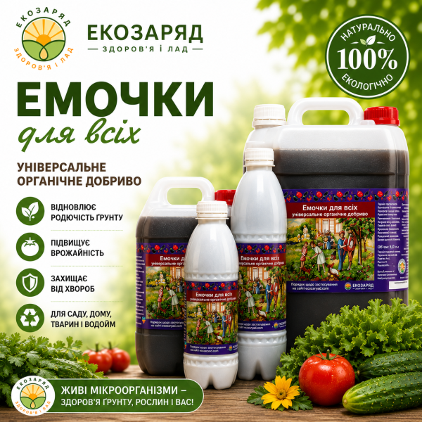ЕМочки для всіх універсальні 100 10000 мл ТМ microbioeffect