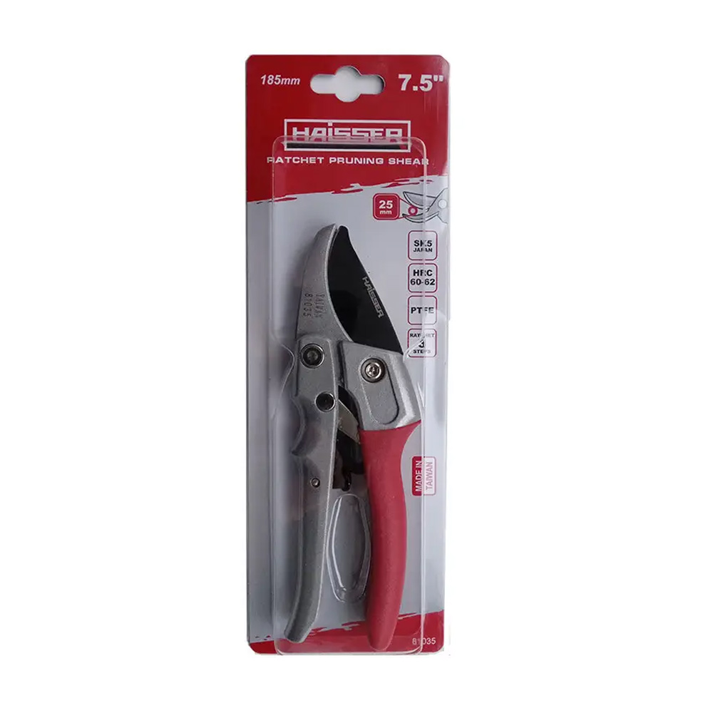 Секатор 185 мм храповий 81035 ТМ Haisser секатор храповий Хайзер