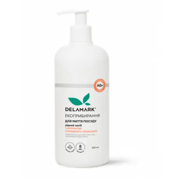 Засіб для посуду срібло Апельсин 500 мл ТМ delamark