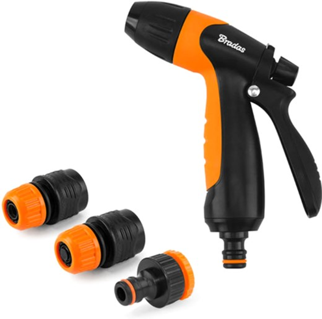 Пістолет для поливу регульований з комплектом арматури black line eco 2066set tm bradas Пістолет для поливу регульований з комплектом арматури black line eco 2066set tm bradas