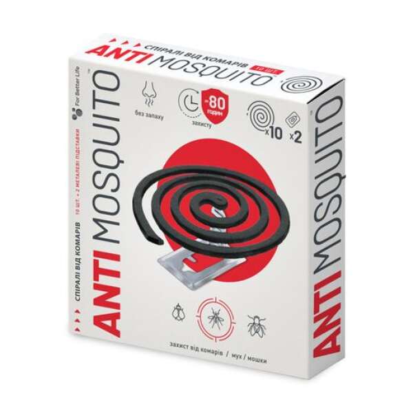 Спіралі від комарів без запаху 10 шт ТМ antimosquito