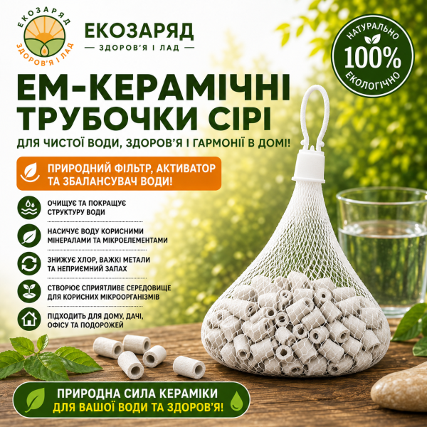 ЕМ керамічні трубочки сірі 1 шт ТМ mikroveda