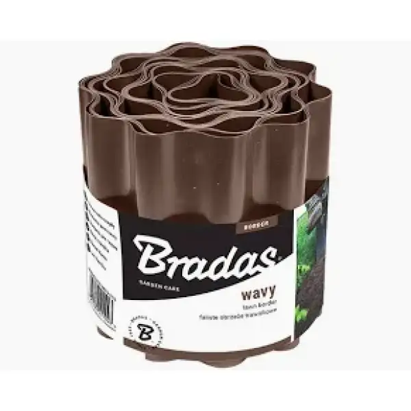 Стрічка бордюрна хвиляста коричнева 200 мм*9 м obfb 092 ТМ bradas