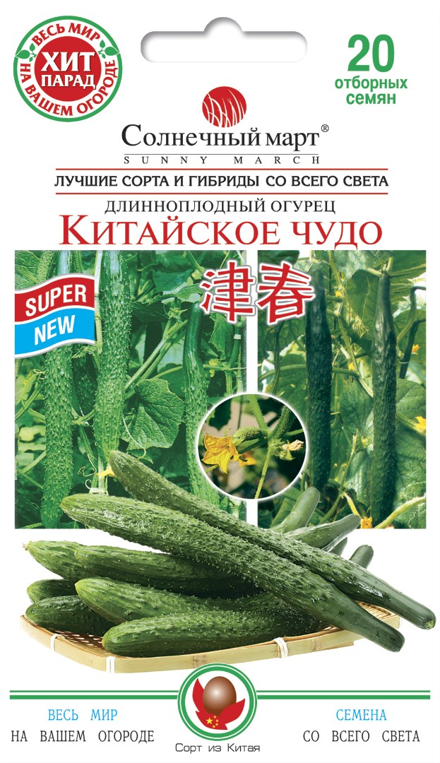 Огірок Китайське диво 20 шт Сол.март
