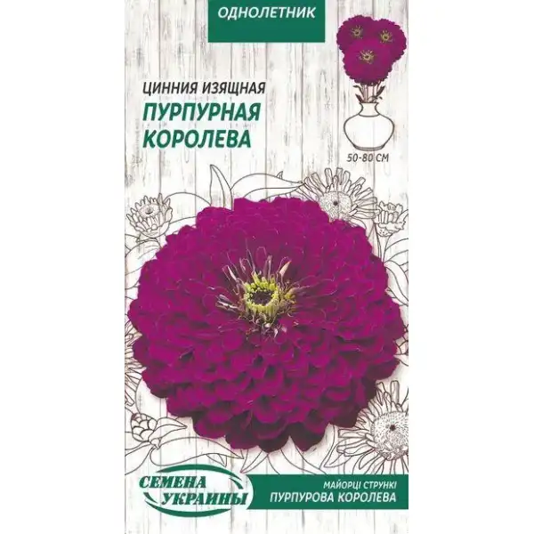 квіти Майори Пурпурова королева 0,5 г ТМ Насіння України