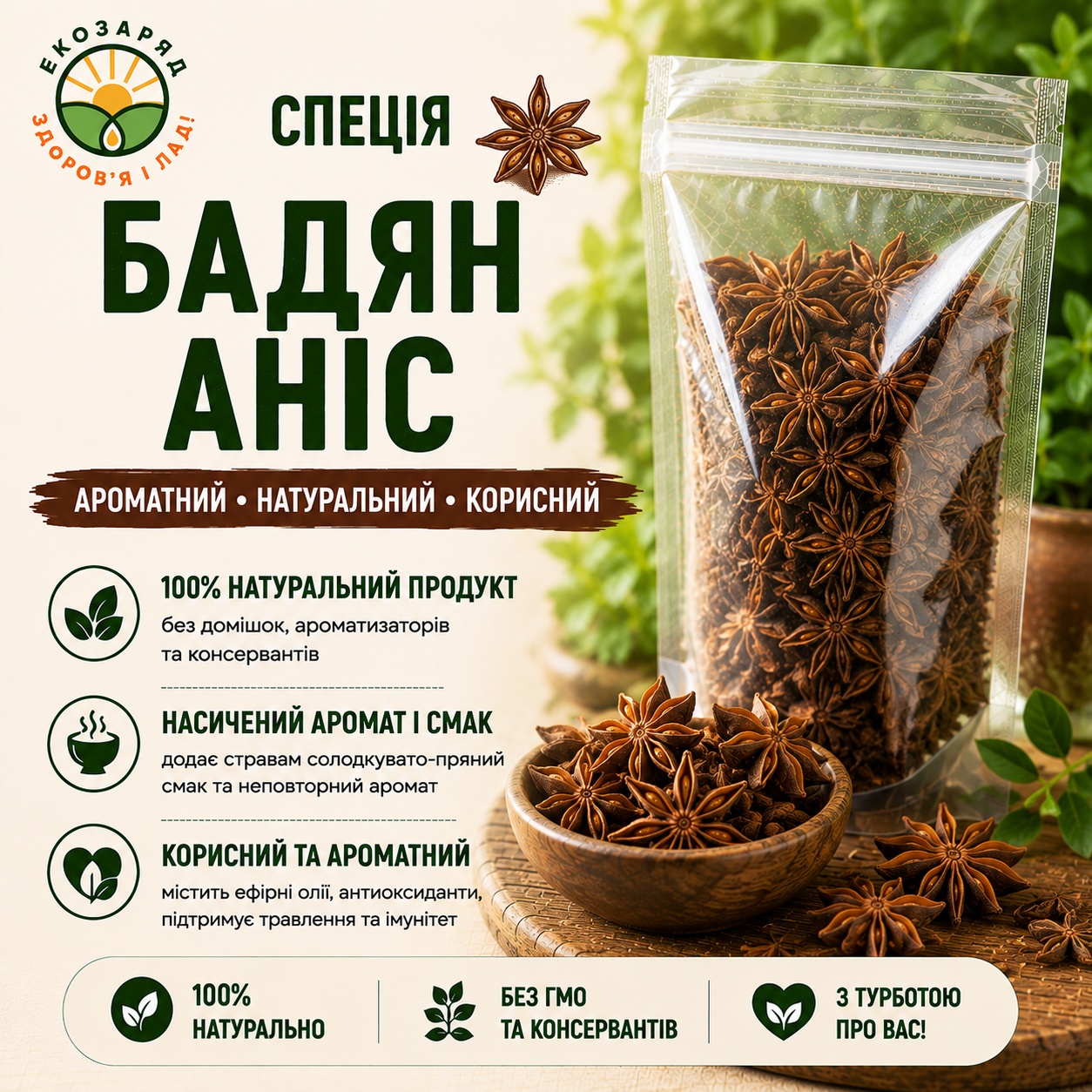 Бад'ян (аніс) 20г Бад'ян (аніс) 20г