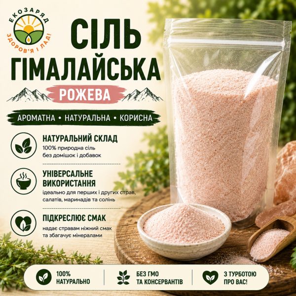 сіль Гімалайська 50 г рожева