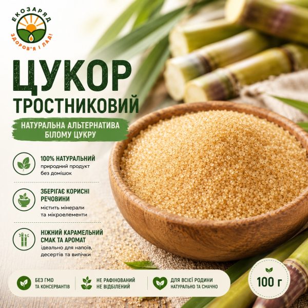 Цукор тросниковий 100г